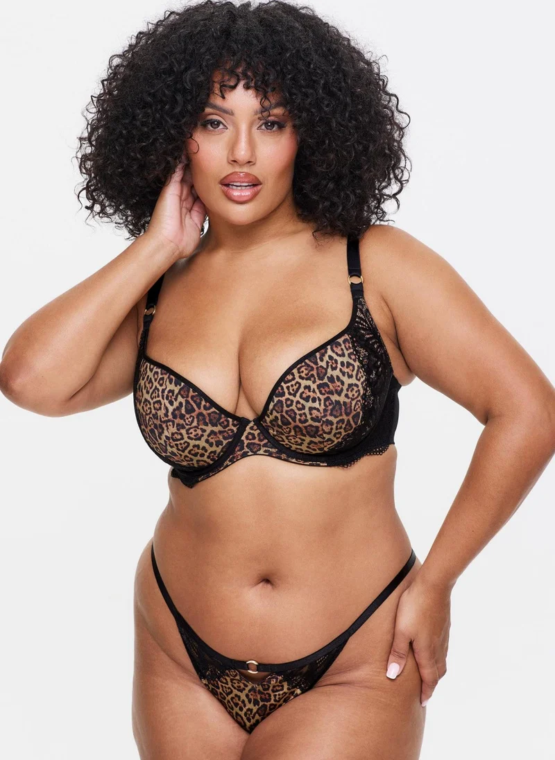 آن سمرز لانجري فانتازي فلينجيري مبطن بفتحة واسعة